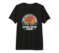 Funny Retro Vintage Work Hard Long Haired Dachshund Lover Camiseta Premium