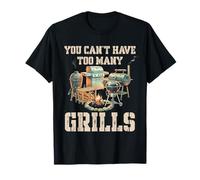 Funny Retro You Can't Have Too Many Grills BBQ Gear Grilling Camiseta