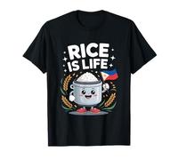 Funny Rice Is Life Cute Antropomorphic Cooker Camiseta