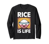 Funny Rice Is Life Filipino Food Lover Humor Mujeres Hombres Manga Larga