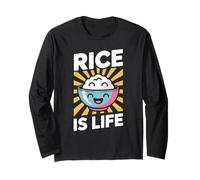 Funny Rice Is Life Filipino Food Lover Humor Mujeres Hombres Manga Larga