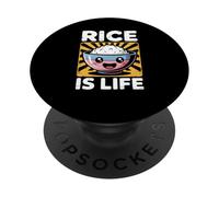 Funny Rice Is Life Filipino Food Lover Humor Mujeres Hombres PopSockets PopGrip Adhesivo