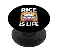 Funny Rice Is Life Filipino Food Lover Humor Mujeres Hombres PopSockets PopGrip Adhesivo