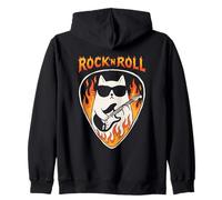 Funny Rock Cat - Púa de Guitarra Divertida con diseño de Llama, Rock y Rollo Sudadera con Capucha