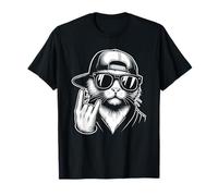 Funny Rock Festival Outfits & Gifts F. | Camisa Rock Music & Cat | Hombre y Mujer | Talla S | Negro | Manga Larga | Punk | Unisex-Adultos