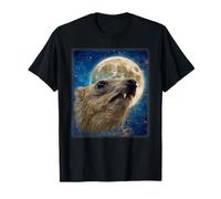 Funny Rock Hyrax con La Luna Meme Camiseta