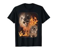Funny Rock Hyrax Fire Meme & Cat DIVERTIDO Camiseta
