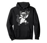 Funny Rock Music Gato siamés Retro Heavy Metal Sudadera con Capucha