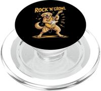 Funny Rock Music Golden Retriever Dog Tocando la Guitarra PopSockets PopGrip para MagSafe