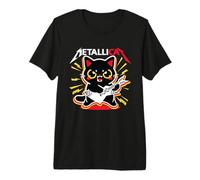 Funny Rock Music Rock 80'S Rock 90'S Divertido Gato Negro Camiseta Premium
