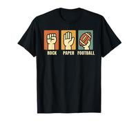 Funny Rock Paper Scissors Football Retro Humor Design Camiseta