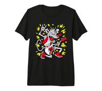 Funny Rock & Roll Rat Cool Cat Rocking out Tocando la Guitarra Camiseta Premium
