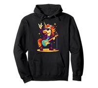 Funny Rock'n Roll Unicorn Rockstar, Banda Punk, Amante de la Guitarra Sudadera con Capucha