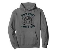 Funny RPG Don’t Worry I Have a Plan Sudadera con Capucha, Unisex para Adultos, Asfalto, L