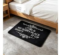 Funny Rug This is My Happy Space Don't Mess It Up,This is My Happy Place Don't Fuck It Up Absorbent Non Slip Doormat Rug,Humorous Home Decor Floor Entryway Mat for Living Room Party,HousewarmingGift