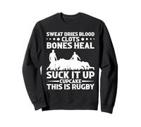Funny Rugby Suck It Up Cupcake Hombres Mujeres Ruck Sudadera