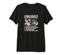 Funny Rules Napping Cardigan Blue Merle Corgi Puppy Lover Camiseta Premium