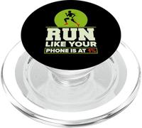Funny Run Like Your Phone 1% Cross Country XC Regalo Hombres Mujeres PopSockets PopGrip para MagSafe
