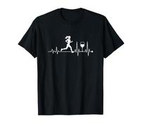 Funny Run Now Wine Later Funny Girl Running Camiseta
