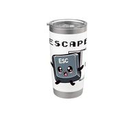 Funny Running Esc Key, Escape Room Enthusiast, Nerdy Escape Vaso térmico de acero inoxidable de doble pared