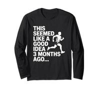 Funny Running Marathon Runner Humor Sports Manga Larga