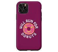 Funny Running Saying with Sweet Graphic Will Run For Donuts Carcasa para iPhone 11 Pro