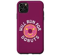 Funny Running Saying with Sweet Graphic Will Run For Donuts Carcasa para iPhone 11 Pro MAX