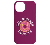 Funny Running Saying with Sweet Graphic Will Run For Donuts Carcasa para iPhone 14
