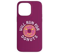 Funny Running Saying with Sweet Graphic Will Run For Donuts Carcasa para iPhone 14 Pro MAX