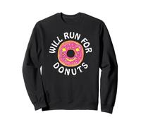Funny Running Saying with Sweet Graphic Will Run For Donuts Sudadera