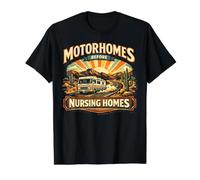 Funny RV Motorhome Before Nursing Homes Campers Camiseta gráfica económica, Hombre, Negro, S