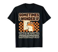 Funny Sad Frog Casino me extraña también Jugador Camiseta