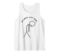 Funny Sad Stick Man No sonríe. Solo Juicio. Camiseta sin Mangas