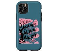 Funny Sakura Cute Cozy Cats - Árbol de cerezo japonés Carcasa para iPhone 11 Pro