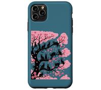 Funny Sakura Cute Cozy Cats - Árbol de cerezo japonés Carcasa para iPhone 11 Pro Max
