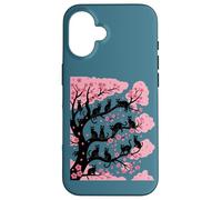 Funny Sakura Cute Cozy Cats - Árbol de cerezo japonés Carcasa para iPhone 16