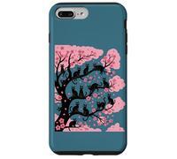 Funny Sakura Cute Cozy Cats - Árbol de cerezo japonés Carcasa para iPhone 7 Plus/8 Plus