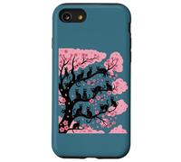 Funny Sakura Cute Cozy Cats - Árbol de cerezo japonés Carcasa para iPhone SE (2020) / 7 / 8
