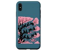 Funny Sakura Cute Cozy Cats - Árbol de cerezo japonés Carcasa para iPhone XS Max