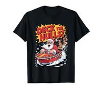Funny Santa Barco Deck The Hulls Christmas Cruise tee Meme Camiseta