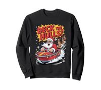 Funny Santa Barco Deck The Hulls Christmas Cruise tee Meme Sudadera