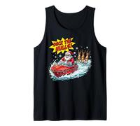 Funny Santa Boat Deck The Hulls Christmas Cruise Parent Kids Camiseta sin Mangas
