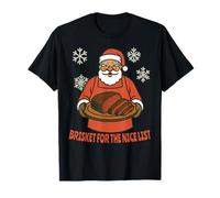 Funny Santa Brisket BBQ Christmas Holiday Humor Design Camiseta