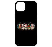 Funny Santa Chicken Lineup Christmas Lights Farmer Xmas Tree Carcasa para iPhone 14 Plus