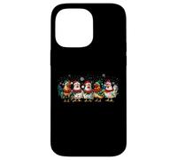 Funny Santa Chicken Lineup Christmas Lights Farmer Xmas Tree Carcasa para iPhone 14 Pro MAX