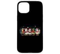 Funny Santa Chicken Lineup Christmas Lights Farmer Xmas Tree Carcasa para iPhone 15 Plus