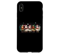 Funny Santa Chicken Lineup Christmas Lights Farmer Xmas Tree Carcasa para iPhone XS MAX