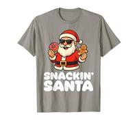 Funny Santa Cookies Donut Pan De Jengibre Christmas Snack Meme Camiseta