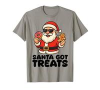 Funny Santa Cookies Donut Pan De Jengibre Christmas Snack Meme Camiseta