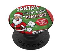 Funny Santa Fart Soup Can Labels - Christmas Party Graphic PopSockets PopGrip Adhesivo
